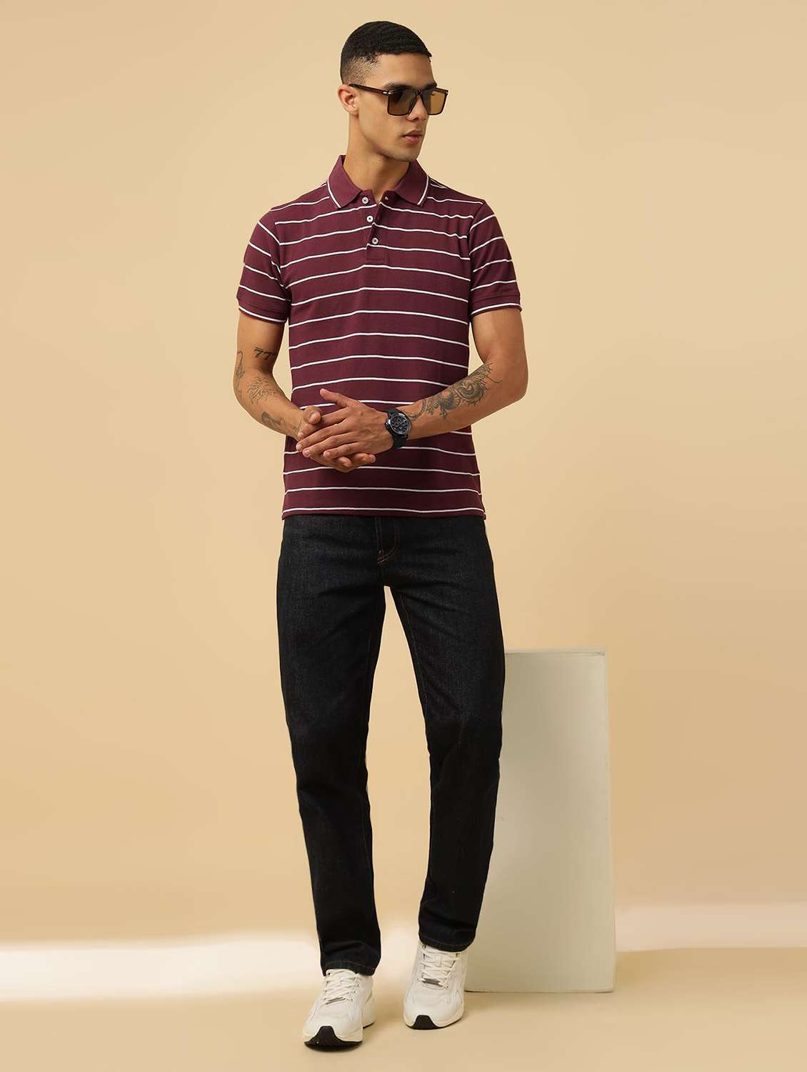 men printed short sleeves polo t-shirt - 22581803 -  Standard Image - 4