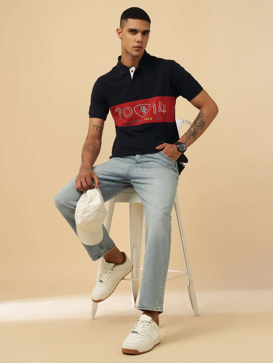 Men Printed Short Sleeves Polo T-shirt - 22581812 -  Standard Image - 4