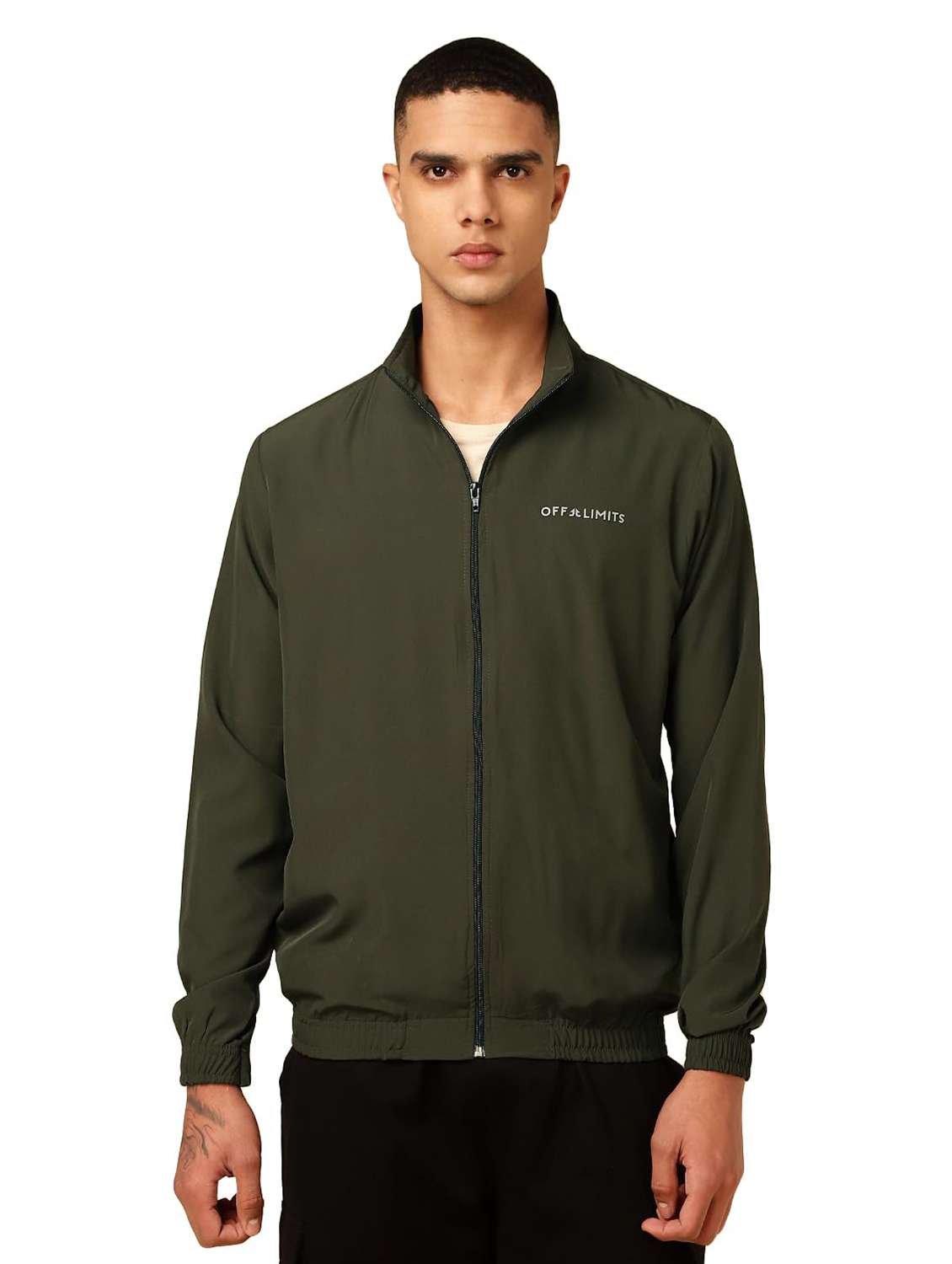men solid long sleeves regular fit jacket