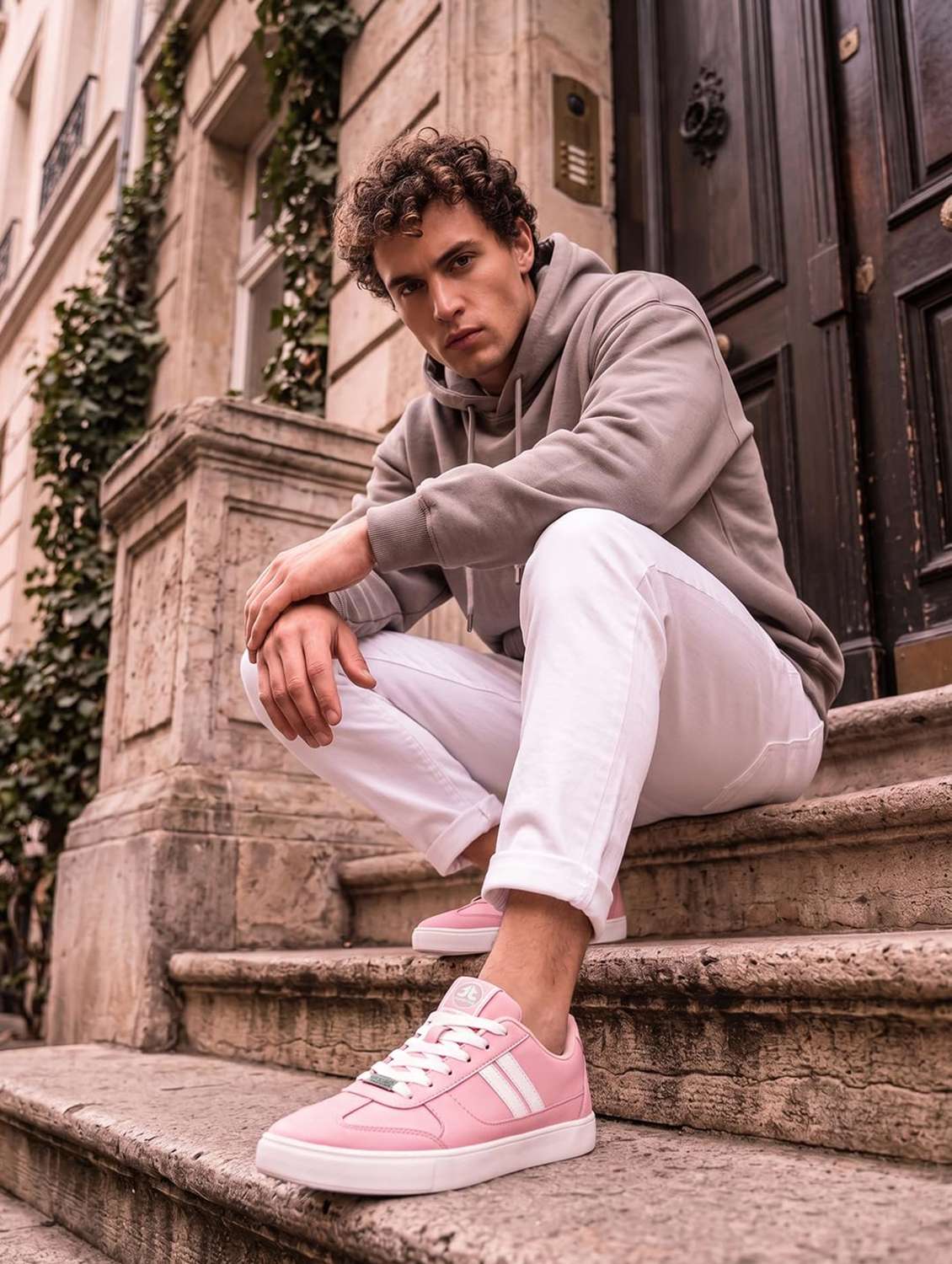 Men Striped Lace Up Sneaker - 22581856 -  Standard Image - 4