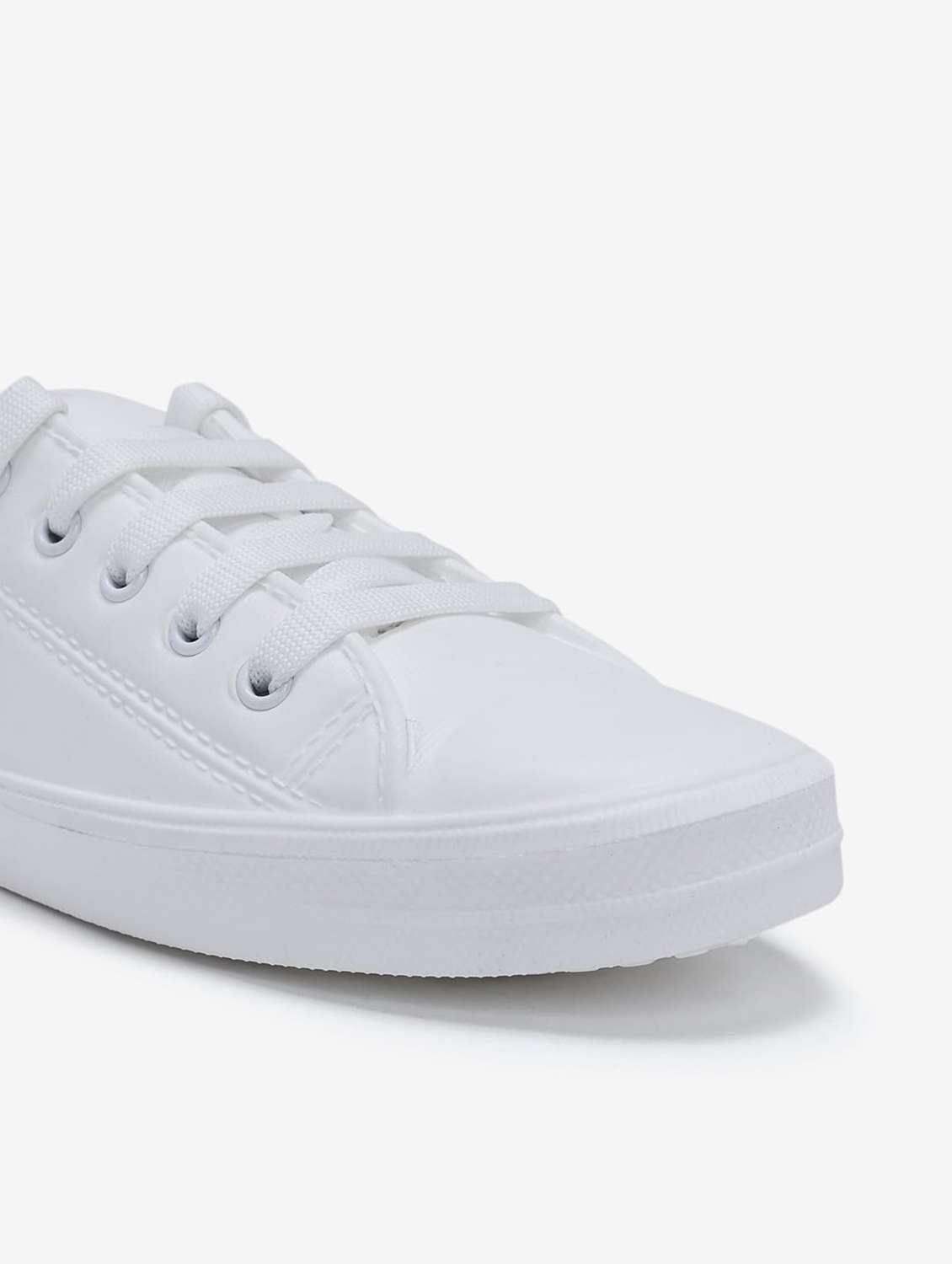 women solid lace up sneakers - 22582166 -  Standard Image - 4