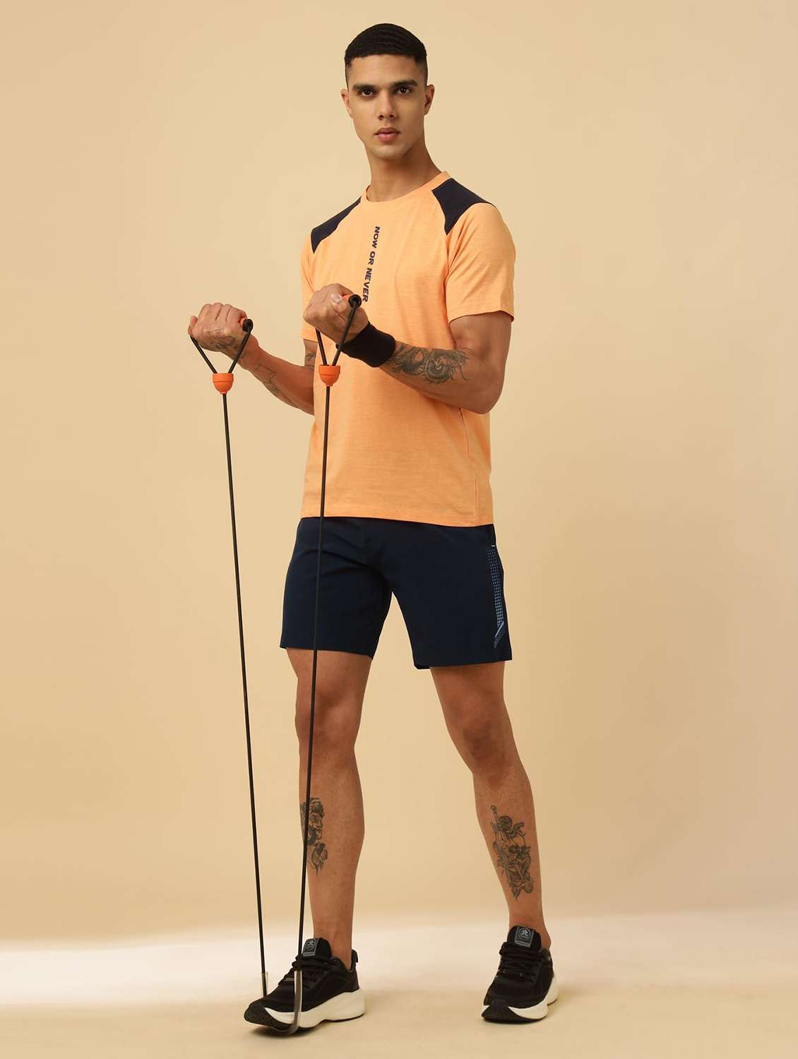 Men Printed Mid Rise Regular Fit Sports Shorts - 22582209 -  Standard Image - 4