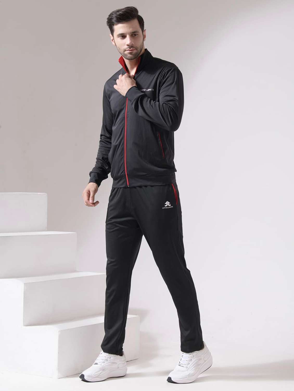 Men Solid Long Sleeves Track Suit - 22582221 -  Standard Image - 1