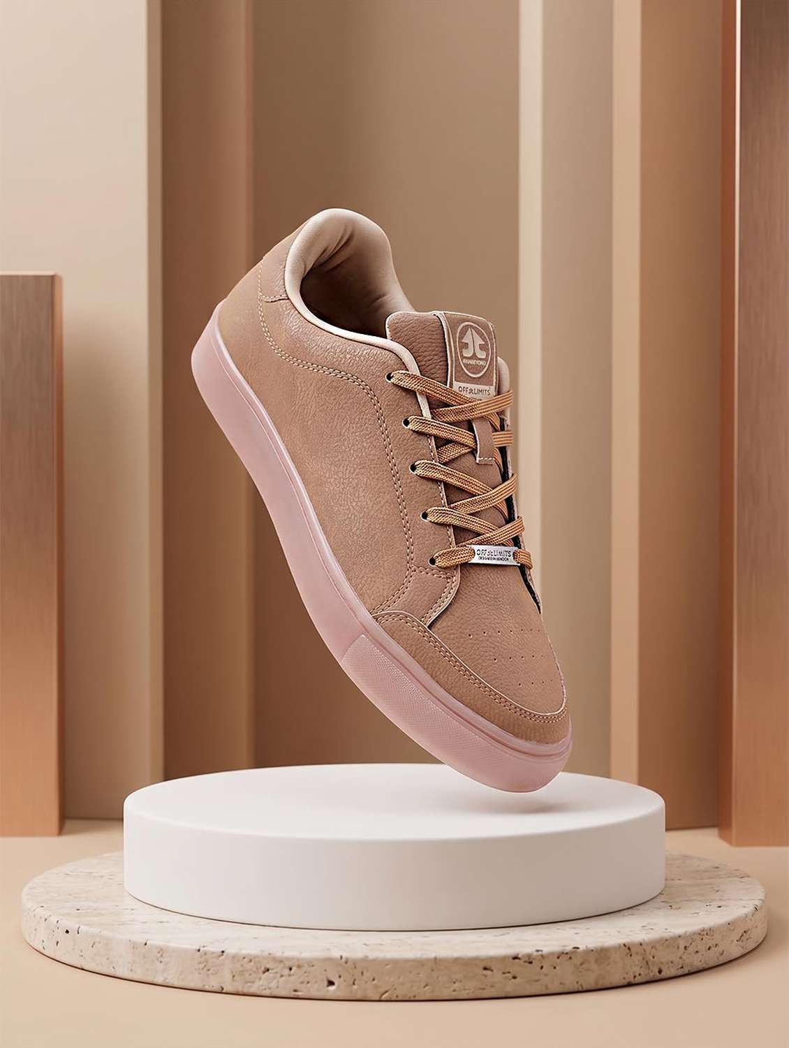 men solid lace up sneaker