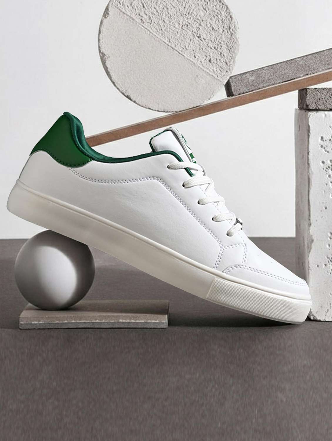 men solid lace up sneaker - 22582270 -  Standard Image - 1