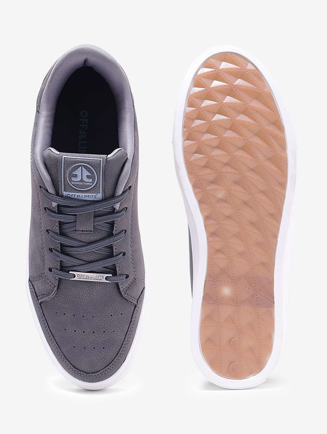 men solid lace up sneaker - 22582290 -  Standard Image - 4