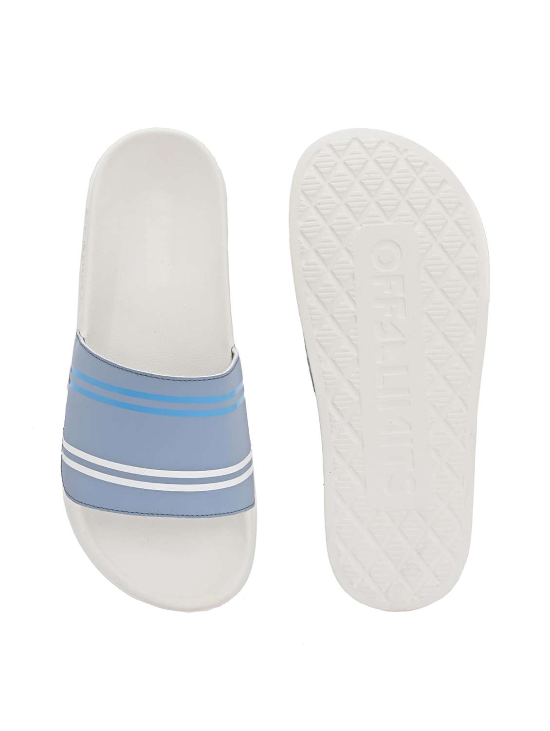 men striped slip on slider - 22582323 -  Standard Image - 4