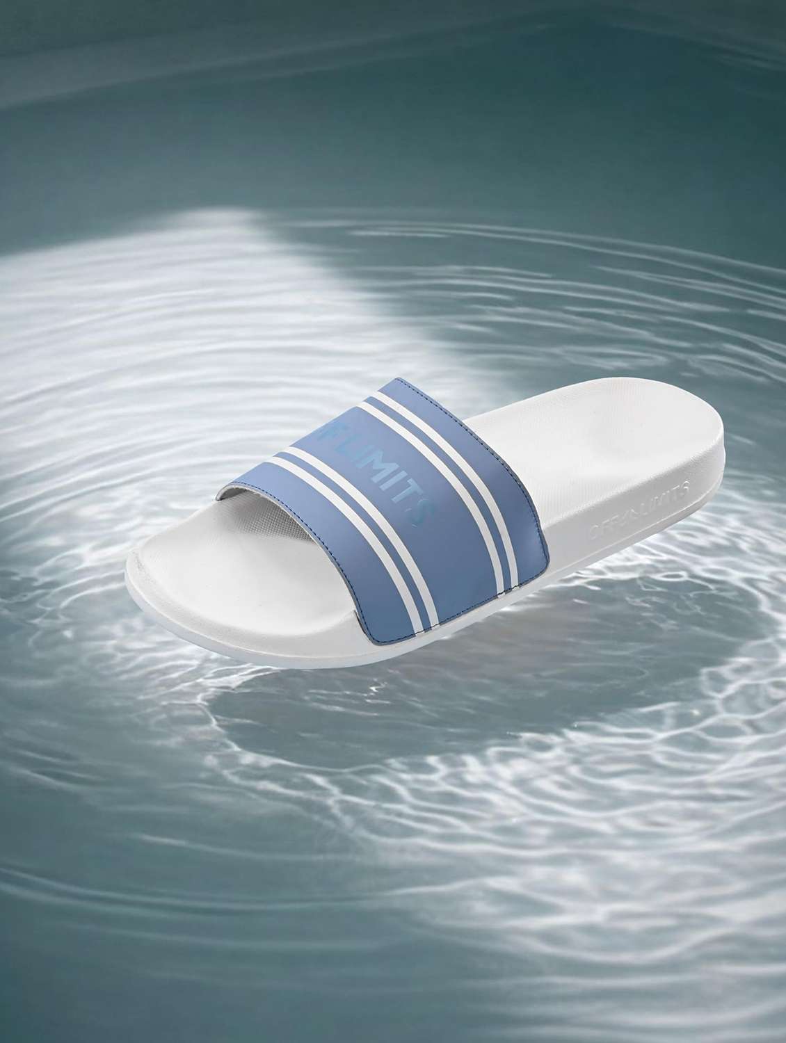 men printed slip on slider