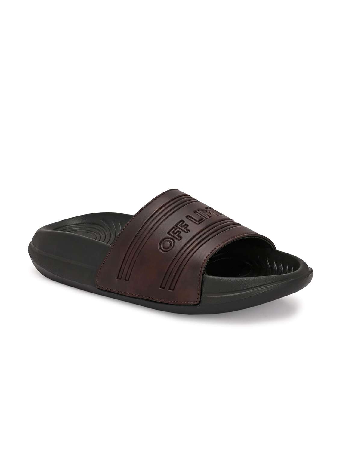 Men Textured Slip On Slider - 22582334 -  Standard Image - 1
