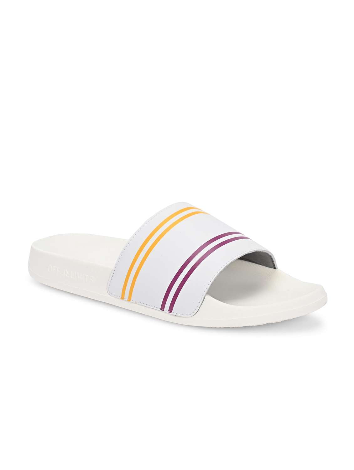 Men Striped Slip On Slider - 22582345 -  Standard Image - 1