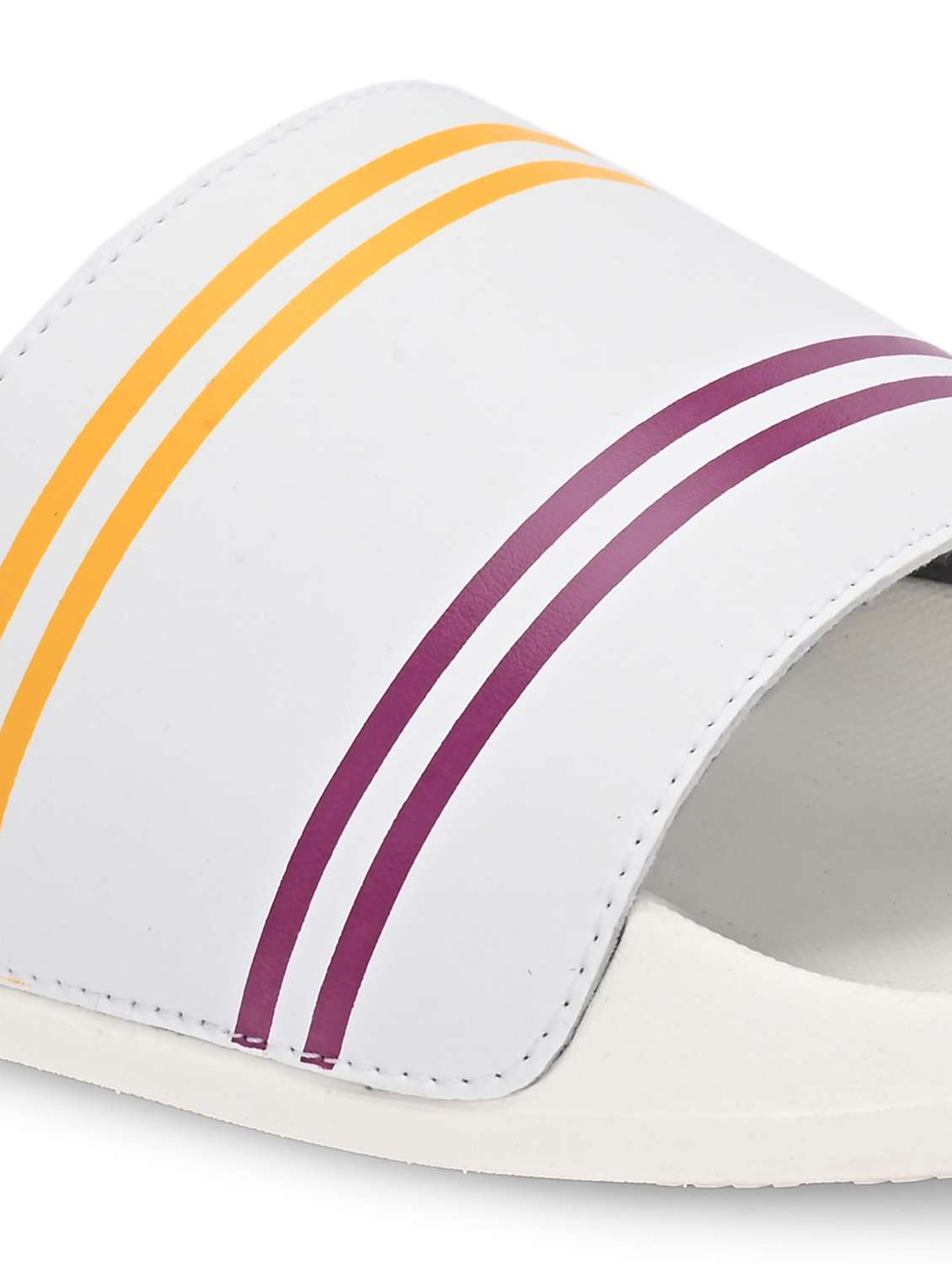 Men Striped Slip On Slider - 22582345 -  Standard Image - 4