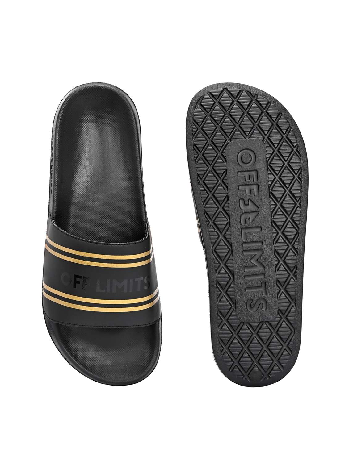 men printed slip on slider - 22582360 -  Standard Image - 4