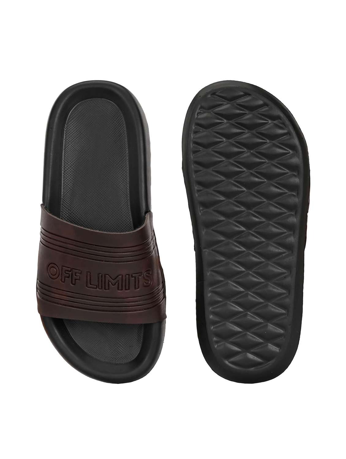 Men Textured Slip On Slider - 22582362 -  Standard Image - 4