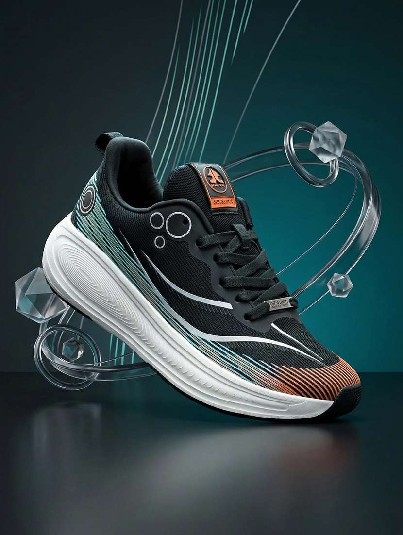 men textured lace up sport shoes