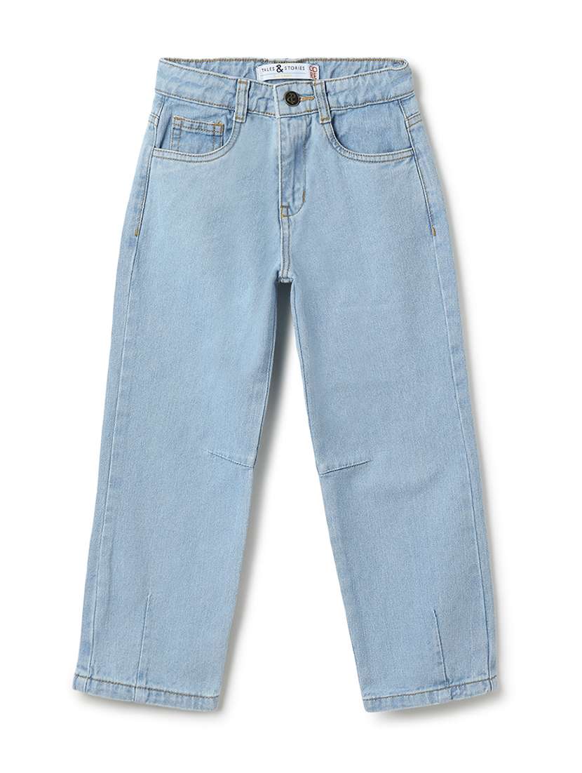 Boys Washed Mid Rise Relaxed Fit Jeans - 22582506 -  Standard Image - 1