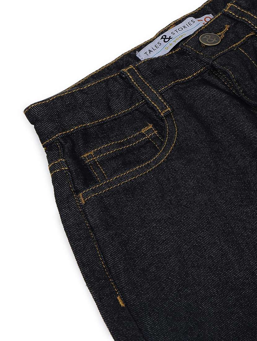 Boys Solid Mid Rise Relaxed Fit Jeans - 22582507 -  Standard Image - 6