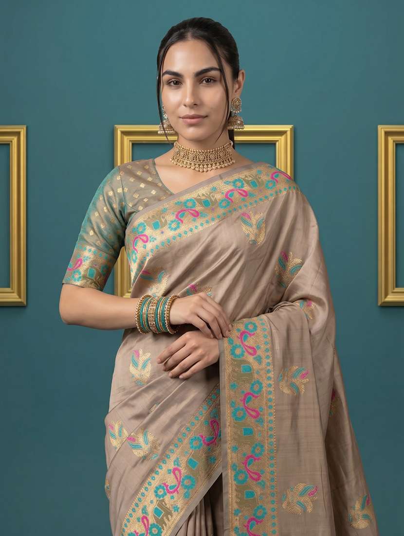 women self design banarasi saree with blouse - 22582785 -  Standard Image - 1