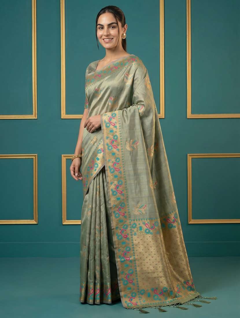 women self design banarasi saree with blouse - 22582787 -  Standard Image - 4