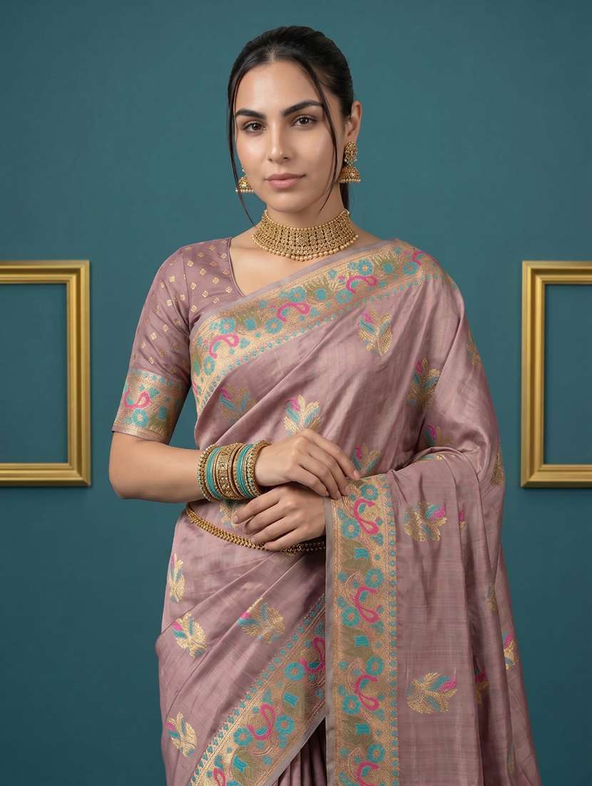 women self design banarasi saree with blouse - 22582789 -  Standard Image - 1