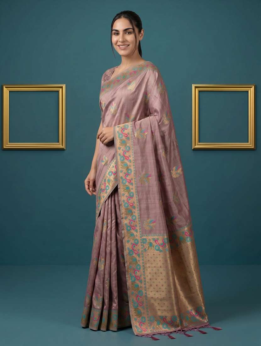 women self design banarasi saree with blouse - 22582789 -  Standard Image - 4