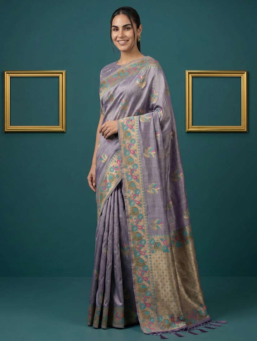 women self design banarasi saree with blouse - 22582791 -  Standard Image - 4