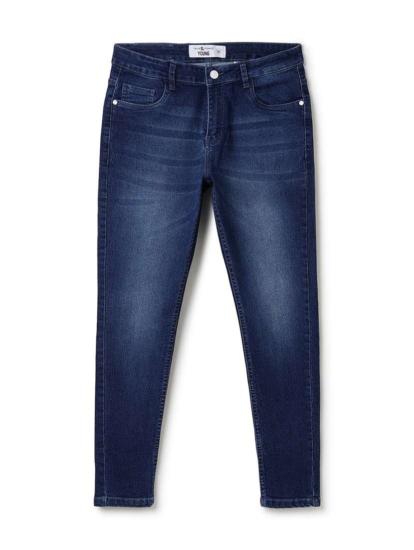 Women Washed Mid Rise Skinny Jeans - 22582797 -  Standard Image - 1