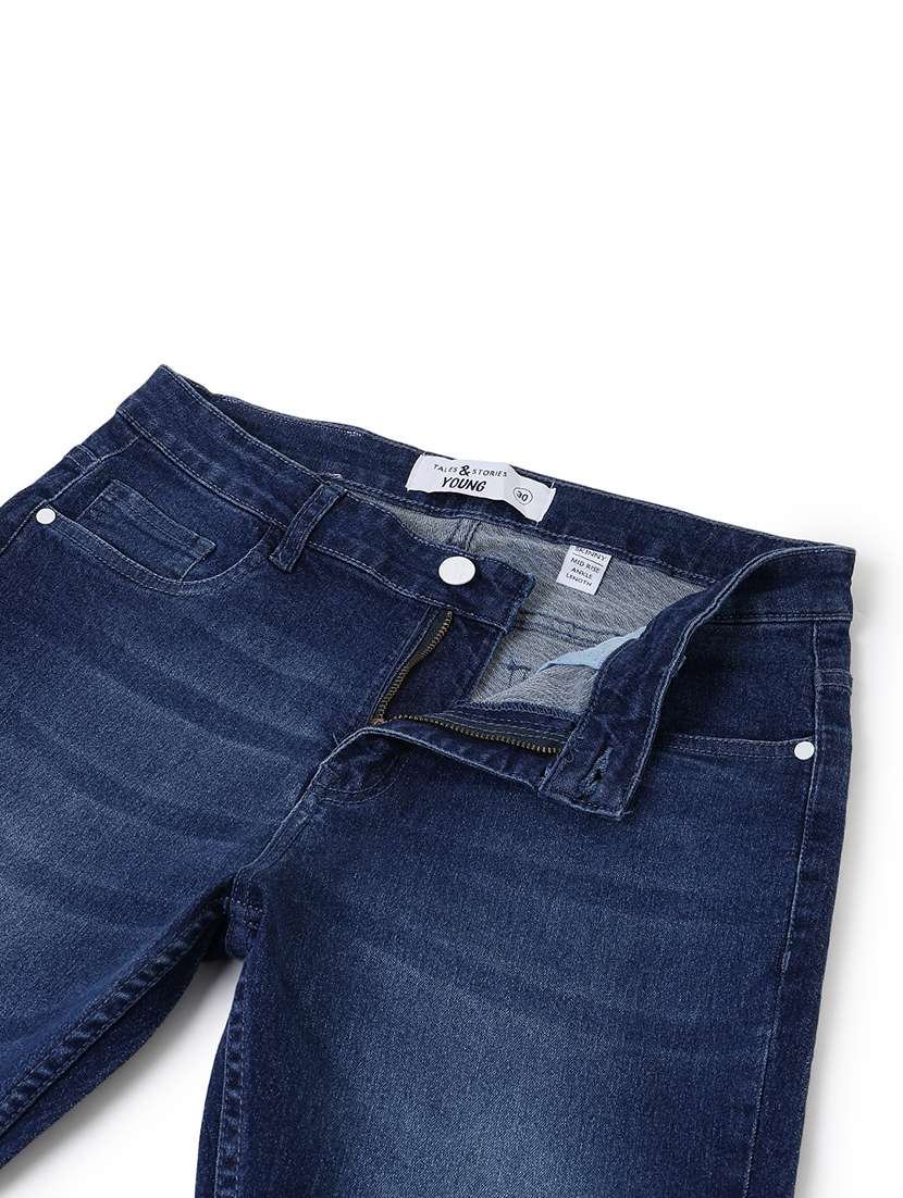 Women Washed Mid Rise Skinny Jeans - 22582797 -  Standard Image - 4