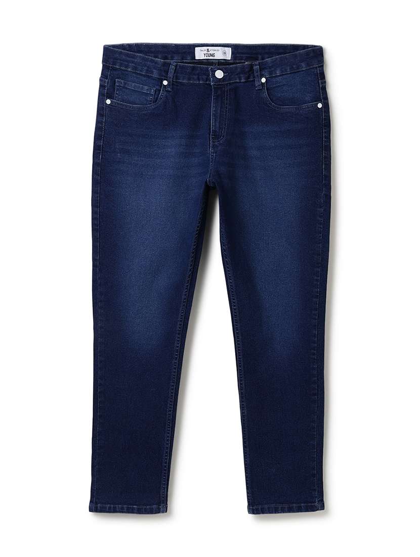 Women Washed Mid Rise Slim Jeans - 22582798 -  Standard Image - 1