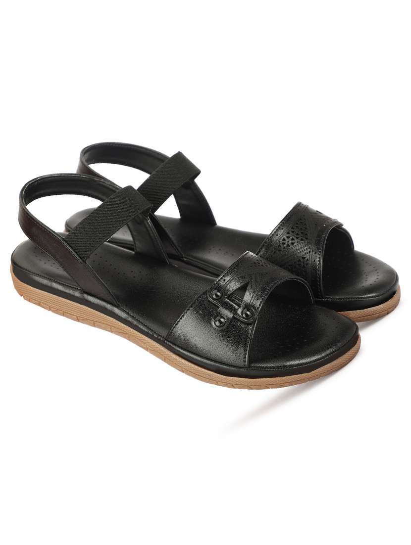 women textured ankle strap sandal - 22582813 -  Standard Image - 1