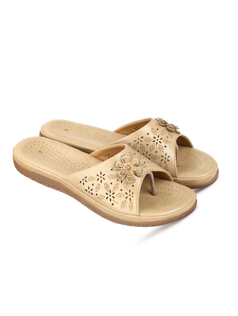 women cutwork toe separator flats - 22582817 -  Standard Image - 1