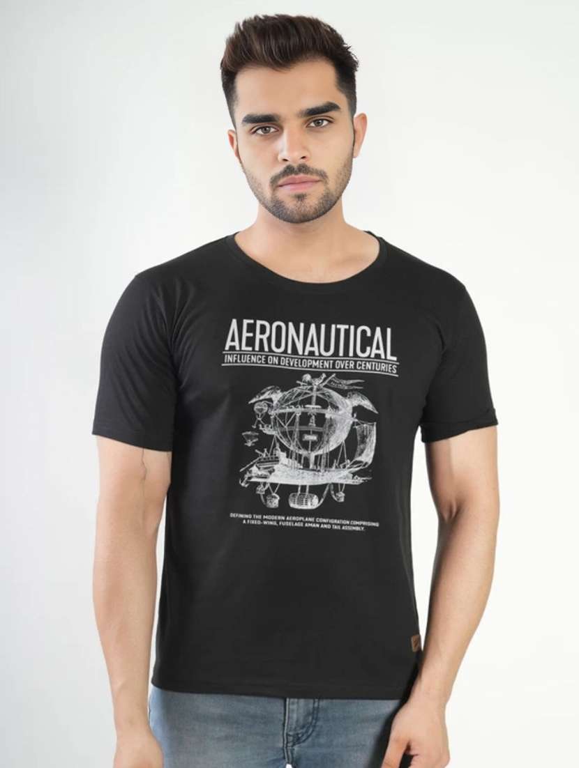 men printed short sleeves regular fit t-shirt