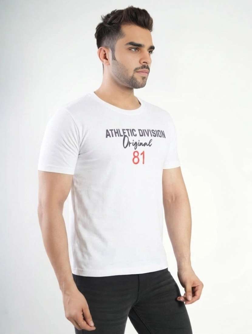 men printed short sleeves regular fit t-shirt