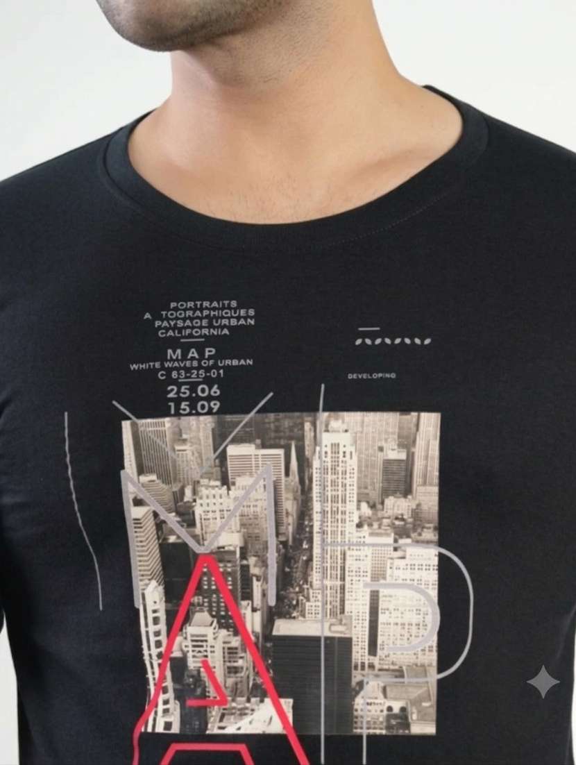 men printed short sleeves regular fit t-shirt - 22582887 -  Standard Image - 1