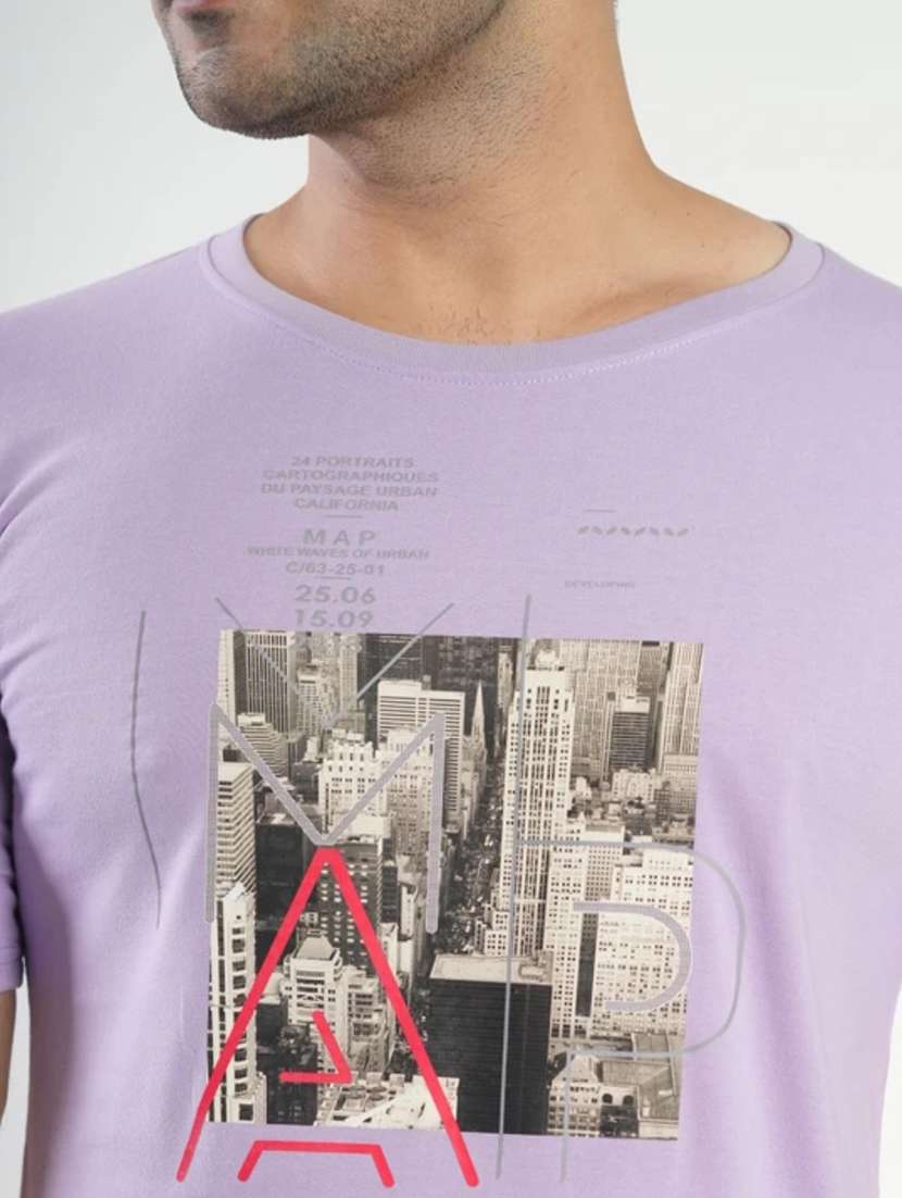 Men Printed Short Sleeves Regular Fit T-shirt - 22582888 -  Standard Image - 1