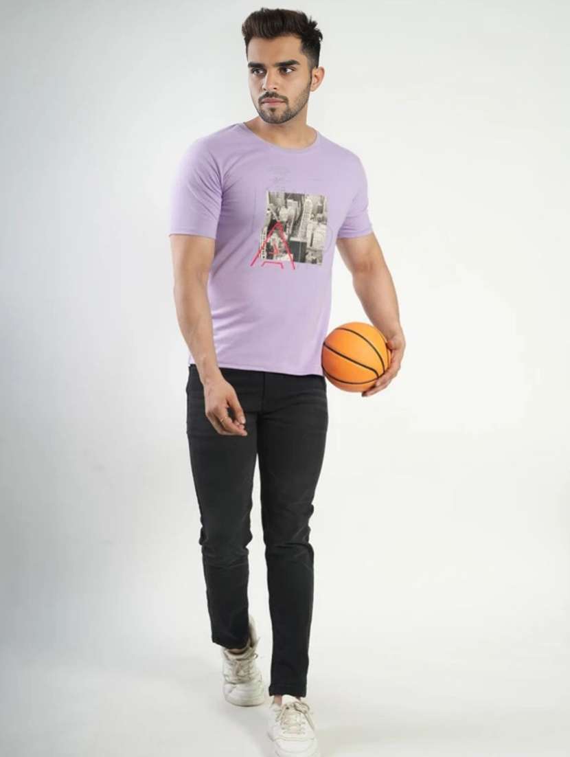 Men Printed Short Sleeves Regular Fit T-shirt - 22582888 -  Standard Image - 4