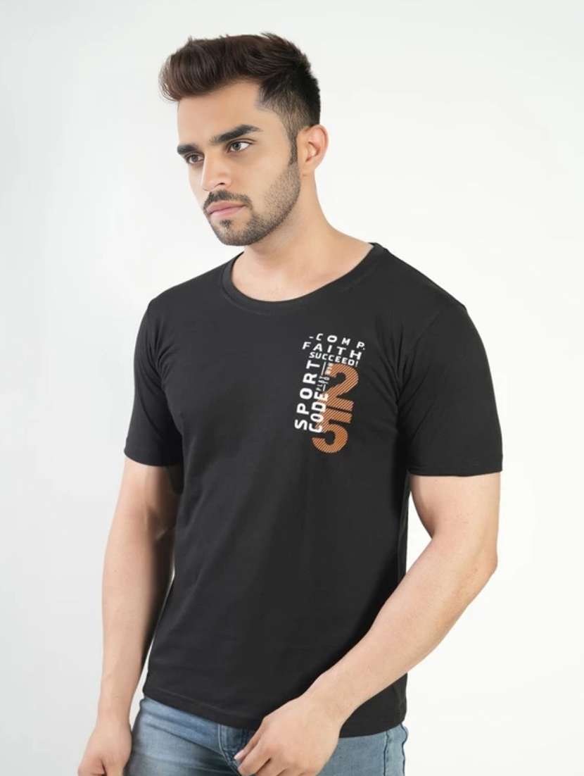 Men Printed Short Sleeves Regular Fit T-shirt - 22582902 -  Standard Image - 1