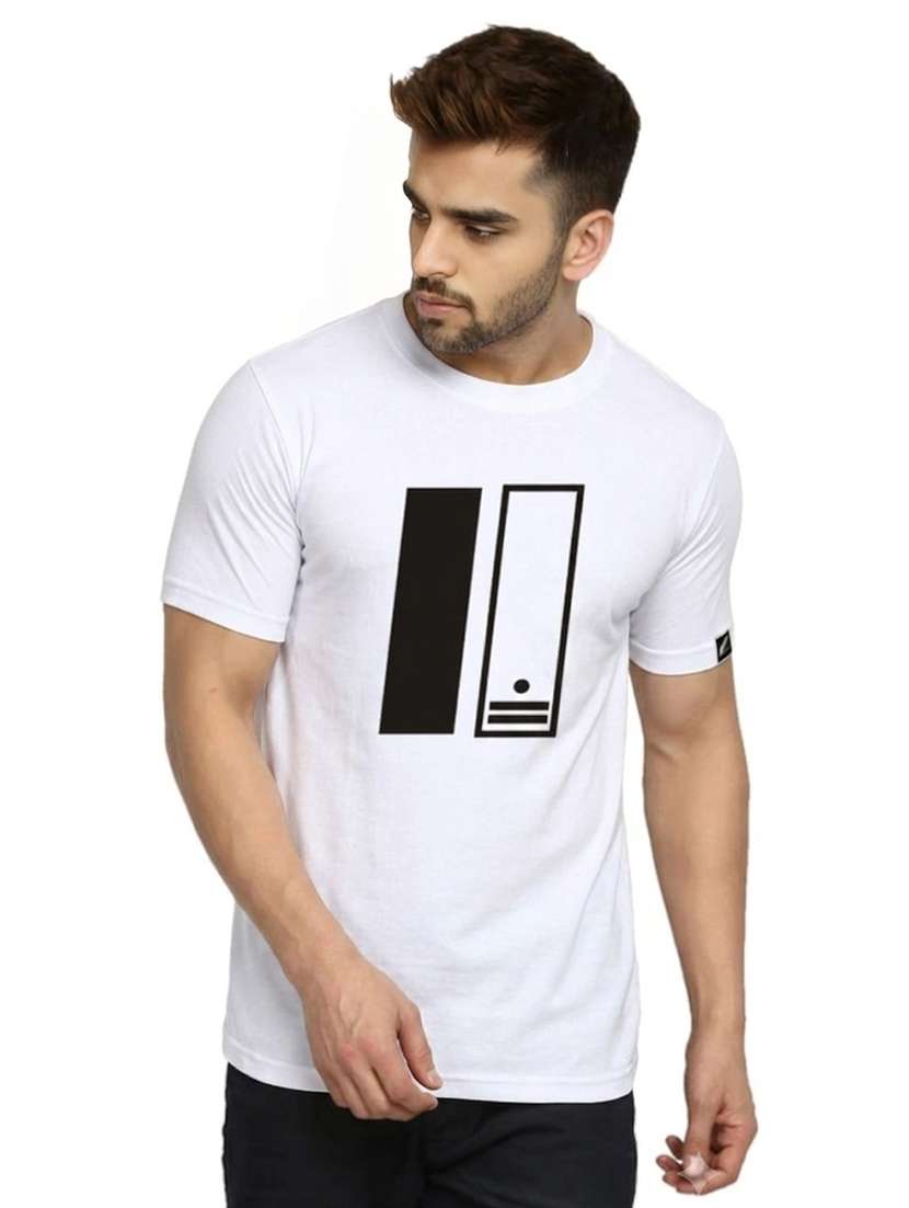 men printed short sleeves regular fit t-shirt