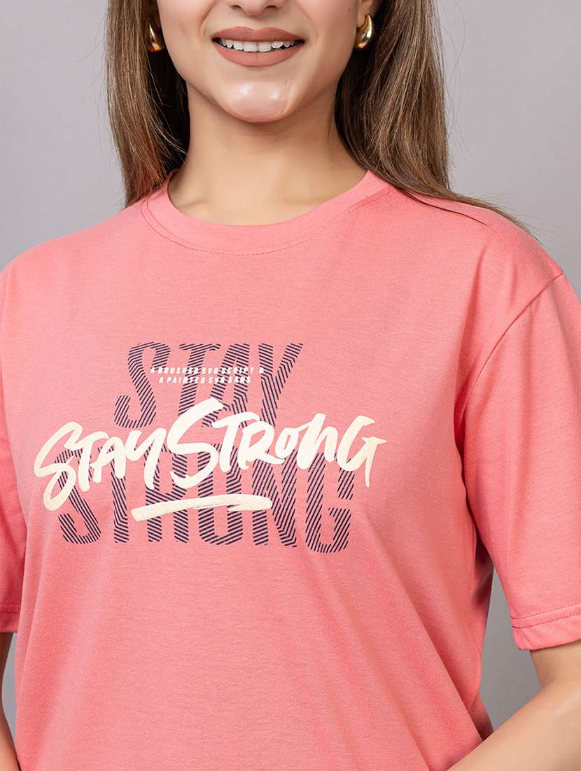 women printed short sleeves regular fit t-shirt - 22582935 -  Standard Image - 1
