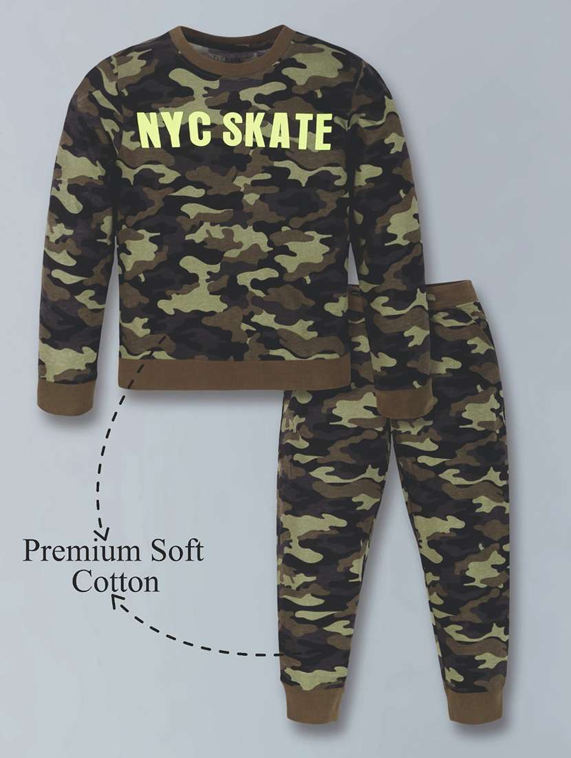 boys printed long sleeves full length set - 22582954 -  Standard Image - 1
