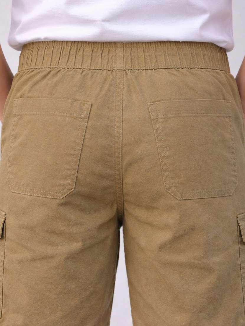 boys solid mid rise regular fit shorts - 22582993 -  Standard Image - 4