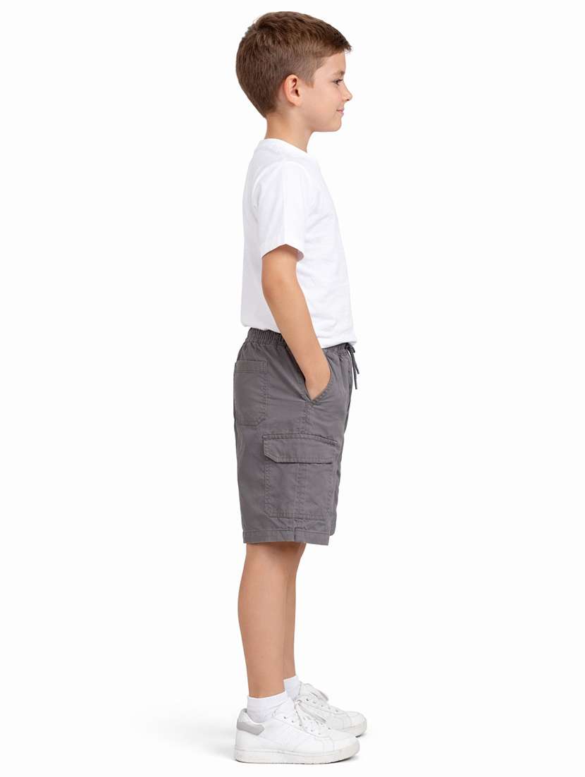 boys solid mid rise regular fit shorts - 22582994 -  Standard Image - 1