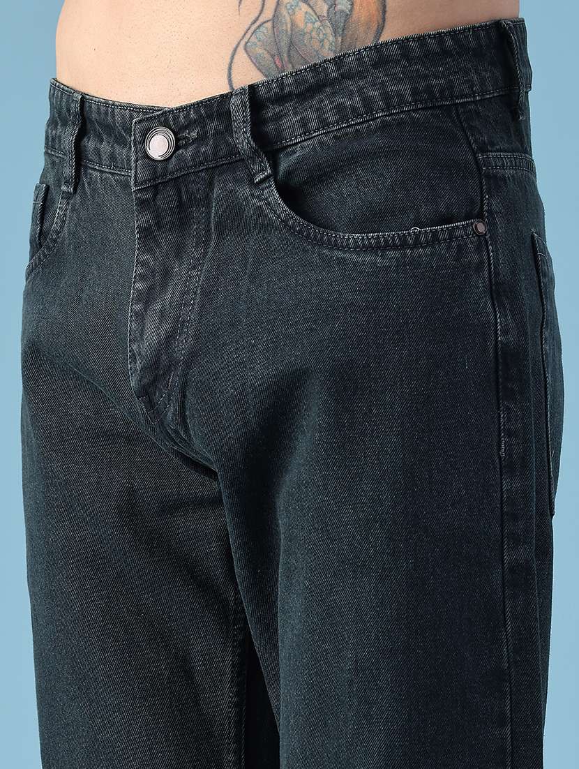 Men Plain Mid Rise Full Length Straight Jeans - 22583688 -  Standard Image - 1