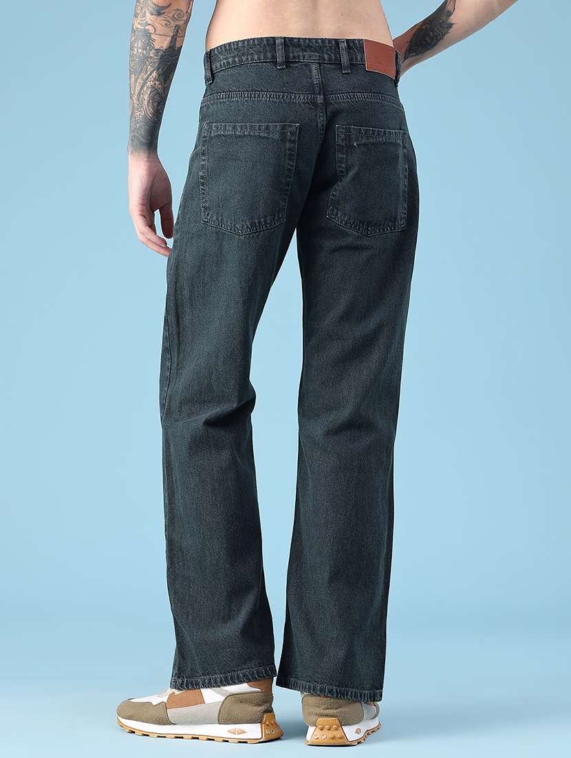 Men Plain Mid Rise Full Length Straight Jeans - 22583688 -  Standard Image - 4