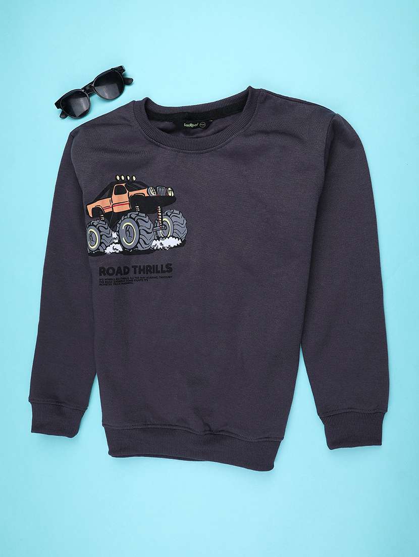 Boys Printed Long Sleeves Regular Fit Sweatshirt - 22584084 -  Standard Image - 1
