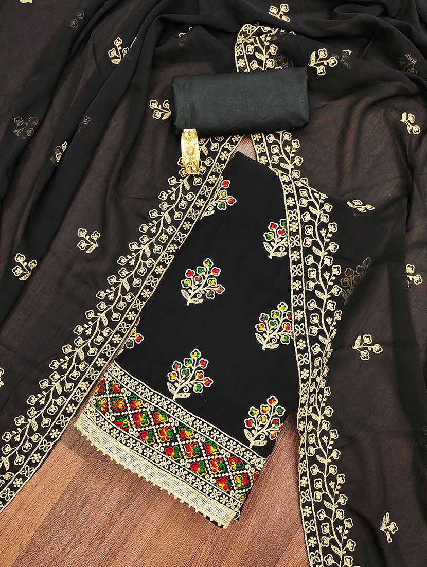 women solid with work unstitched suit set - 22585551 -  Standard Image - 1