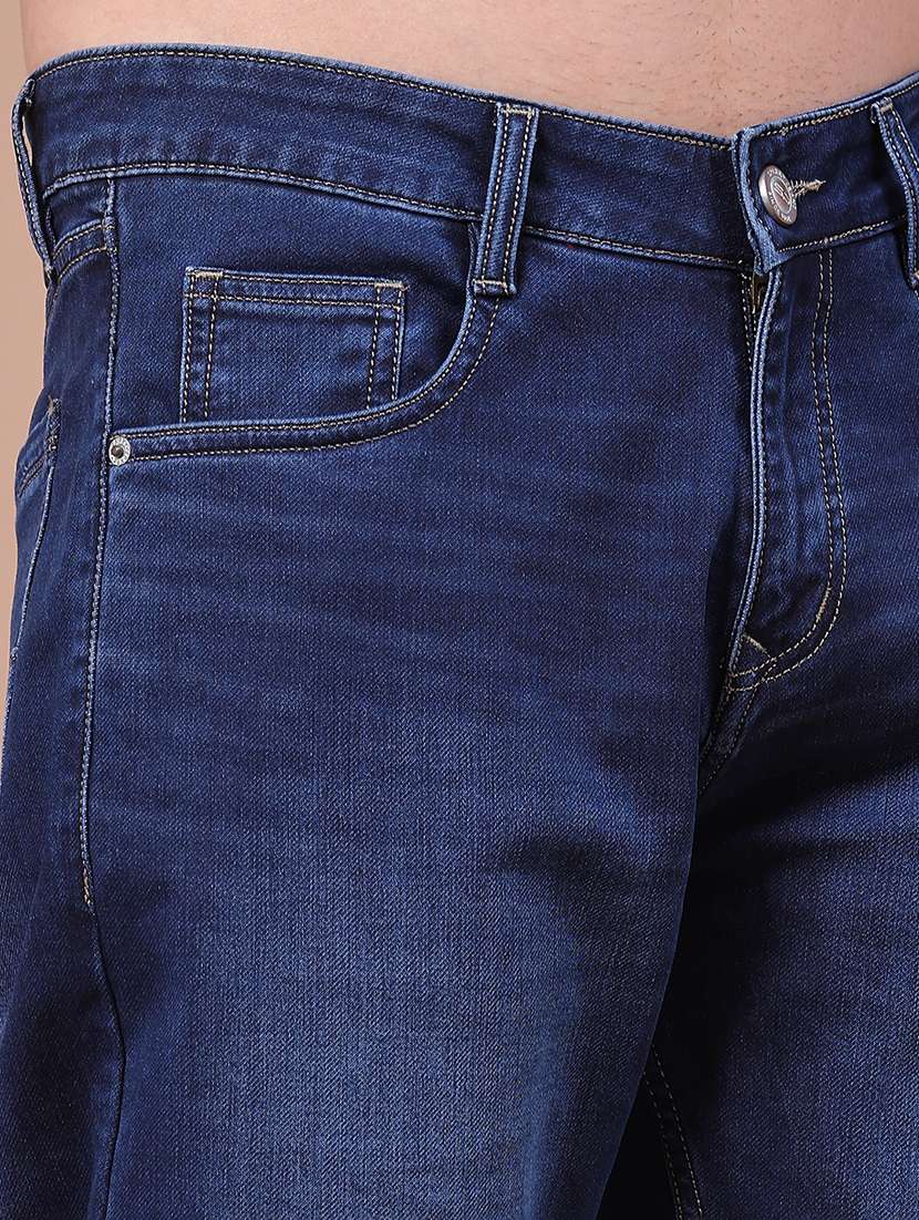 Men Washed Mid Rise Full Length Relaxed Fit Jeans - 22585840 -  Standard Image - 1