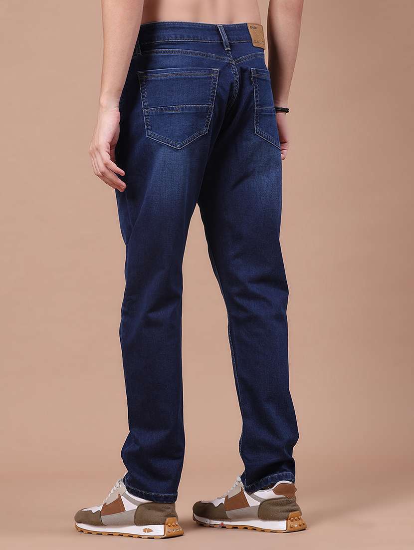Men Washed Mid Rise Full Length Relaxed Fit Jeans - 22585840 -  Standard Image - 4