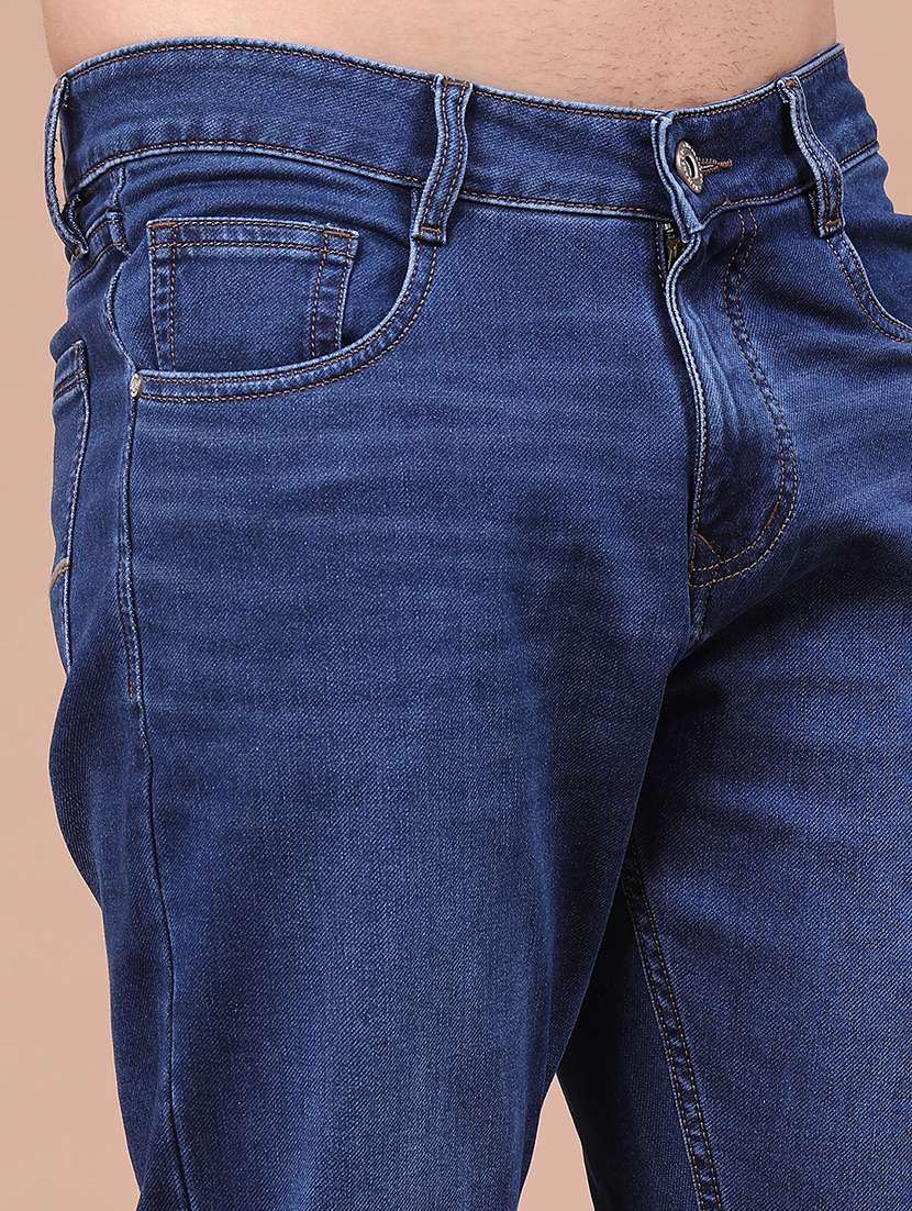 men washed mid rise full length slim fit jeans - 22585844 -  Standard Image - 1