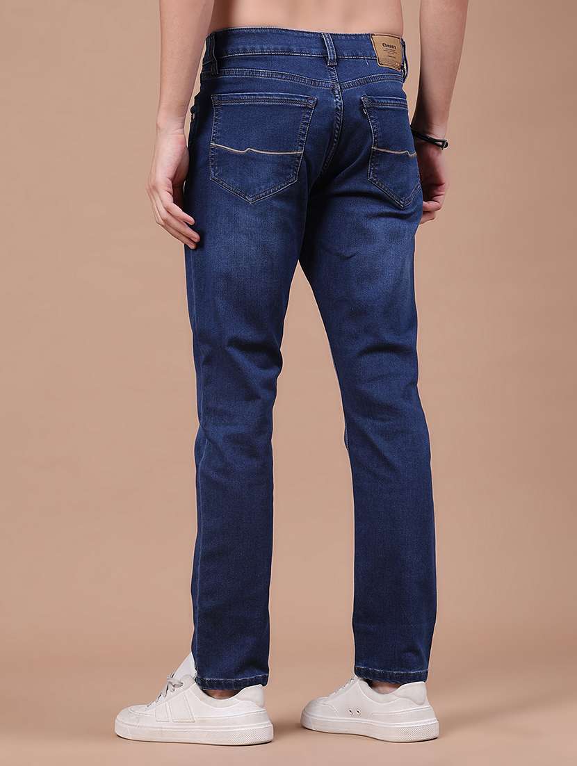 men washed mid rise full length slim fit jeans - 22585844 -  Standard Image - 4