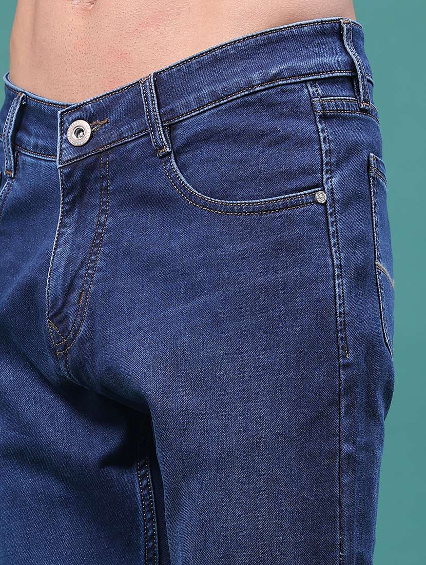 men washed mid rise full length slim fit jeans - 22585845 -  Standard Image - 1